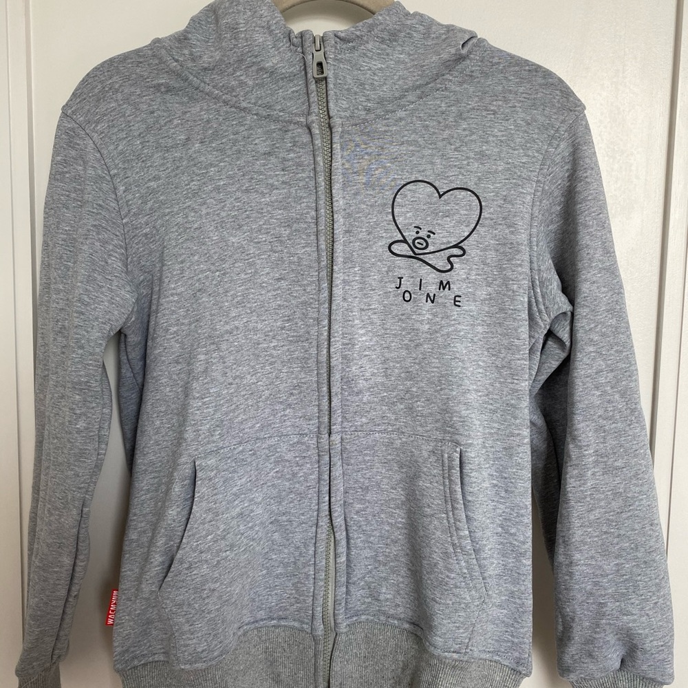 BT21 Tata x Mang gray hoodie